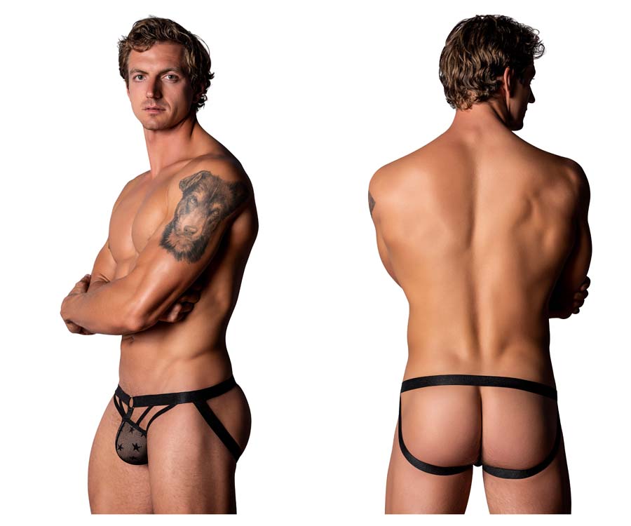[Male Power] Love Star Jock with Ring Black (386-291)