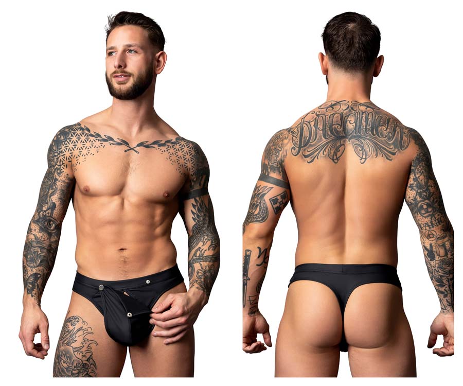 [Male Power] Oh Snap Snap off Thong Black (410-298)