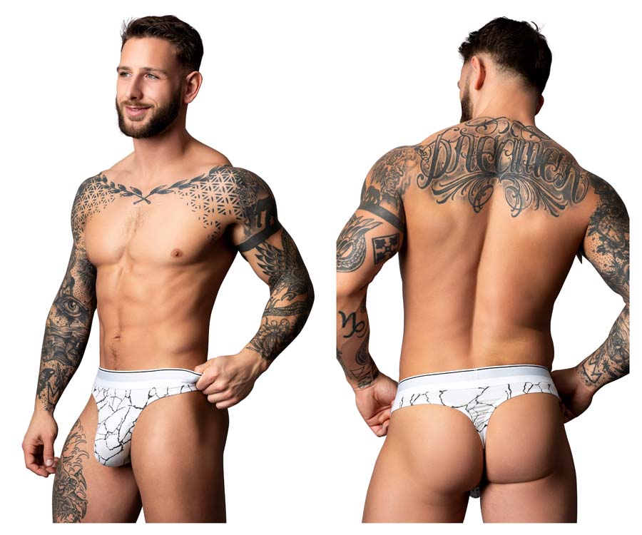[Male Power] Soo Cumfy Thong White-Black (412-299)