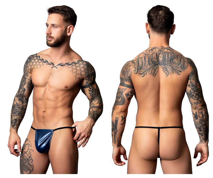 [Male Power] Liquid Onyx 2.0 G-String Blue (450-301)