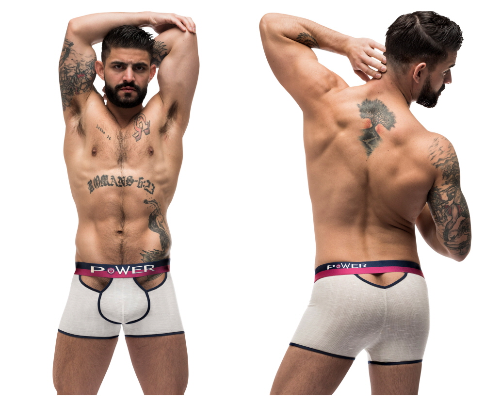 [Male Power] French Terry Cutout Short Ivory (141-246)