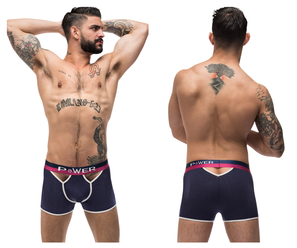 [Male Power] French Terry Cutout Short Navy (141-246)