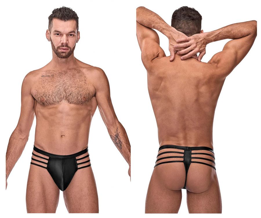 [Male Power] Cage Matte Cage Thong Black (417-261) 