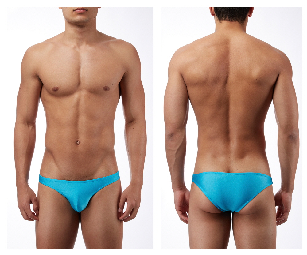 [Male Power] Euro Male Spandex Brazilian Pouch Bikini Blue (PAK871)
