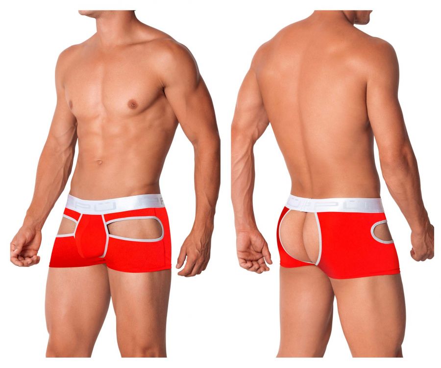 [PPU Underwear] Open Back Trunks Red (2104)