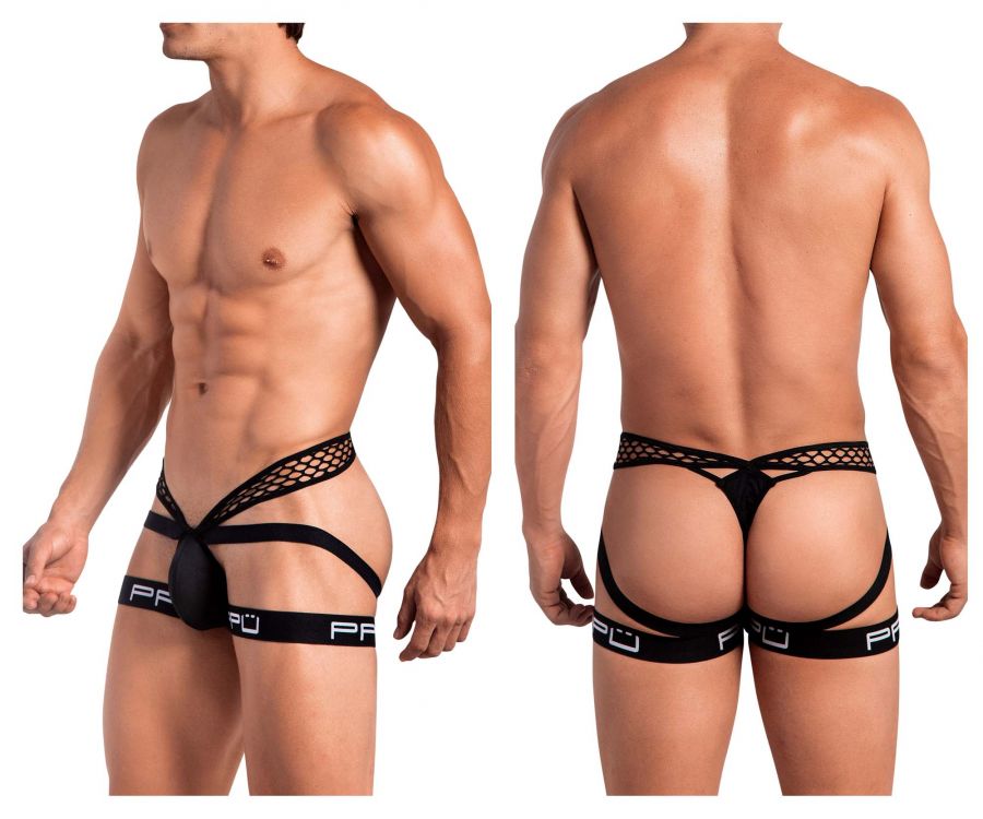 [PPU Underwear] Jockstrap Thongs Black (2105)