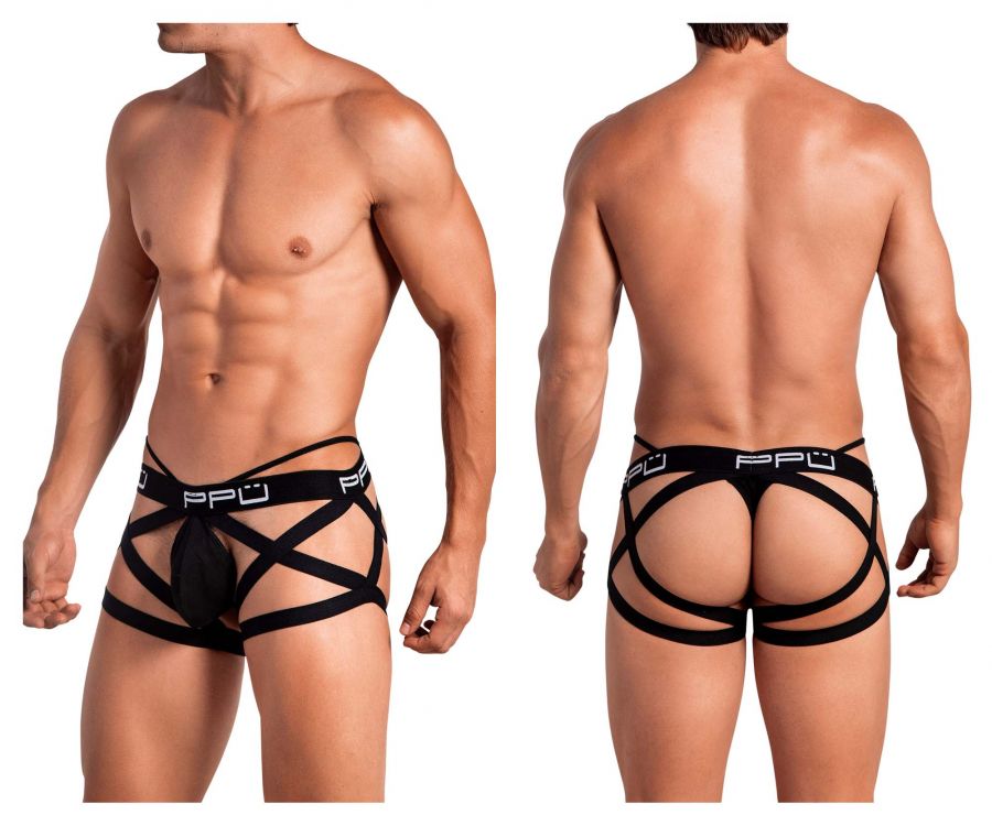 [PPU Underwear] Jockstrap Thongs Black (2107)