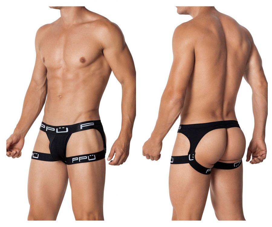 [PPU Underwear] Garter Jockstrap Black (2109)