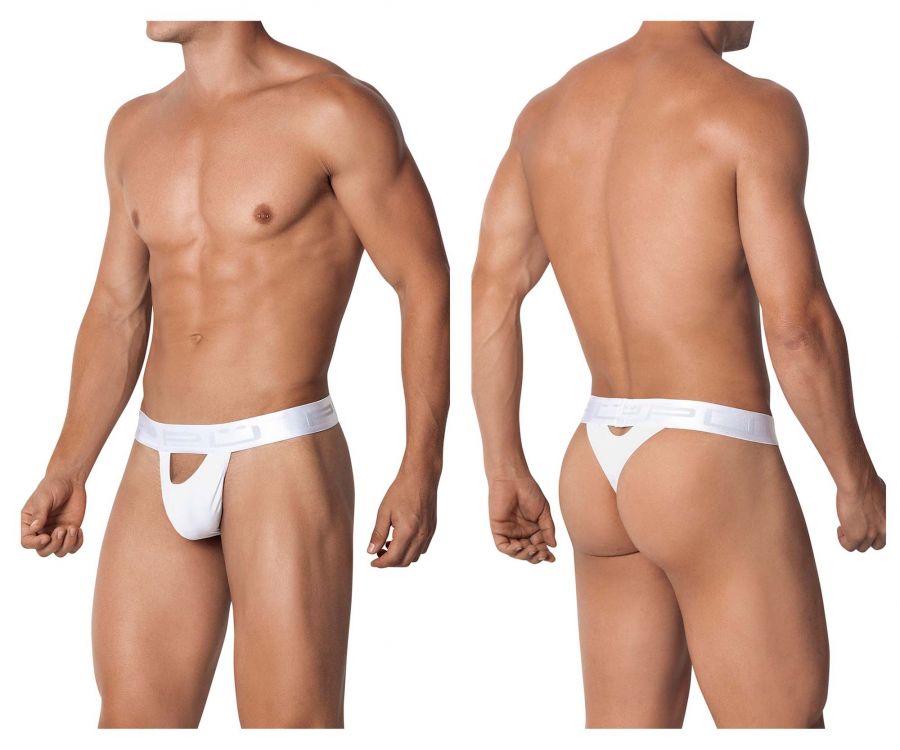 [PPU Underwear] Peek-a-boo Thongs White (2112)