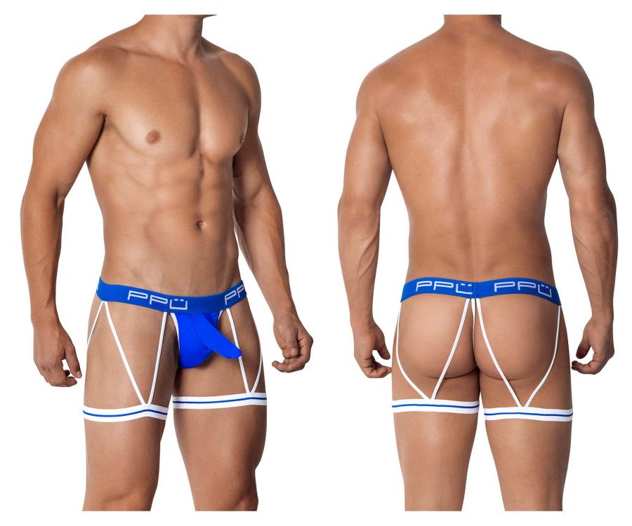 [PPU Underwear] Garter Thongs Blue (2114)
