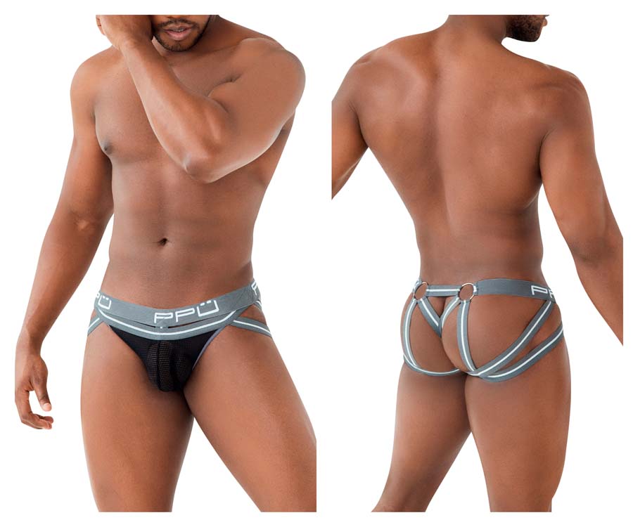 [PPU Underwear] Mesh Jockstrap Gray (2305)