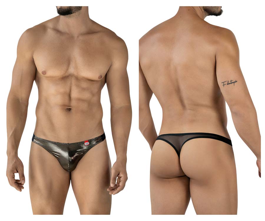 [PIKANTE] Gold Cup Thongs Black (2123)
