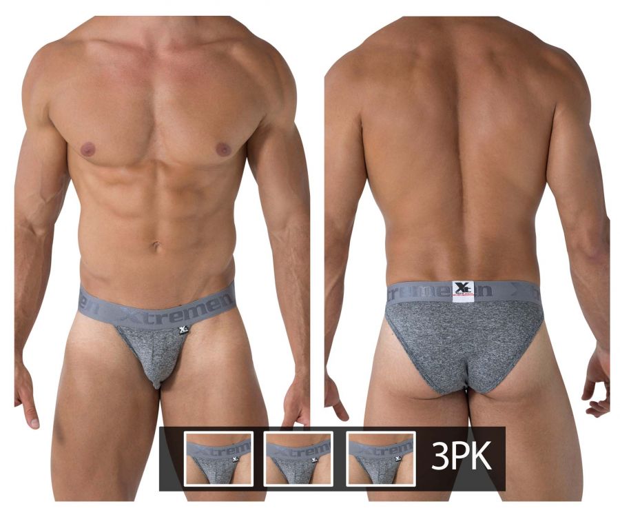 [Xtremen] 3PK Big Pouch Bikini Jasper Gray 3종 세트 (91057-3) 