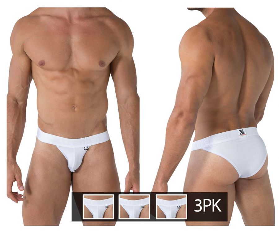 [Xtremen] 3PK Big Pouch Bikini White 3종 세트 (91057-3) 