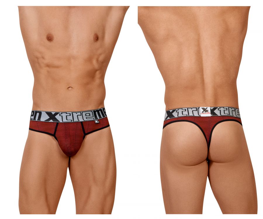 [Xtremen] Athletic Piping Thongs Red (91063)