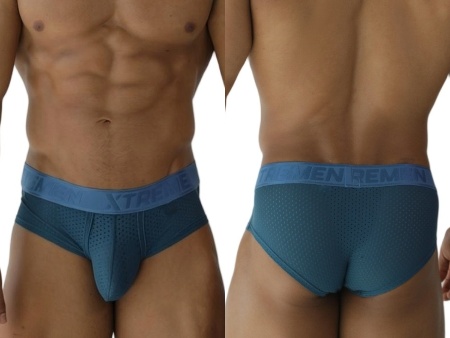 [Xtremen] Microfiber Mesh Briefs Petrol (91250)