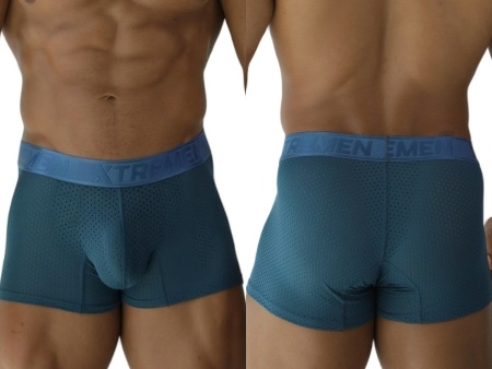 [Xtremen] Microfiber Mesh Boxer Briefs Petrol (91251)