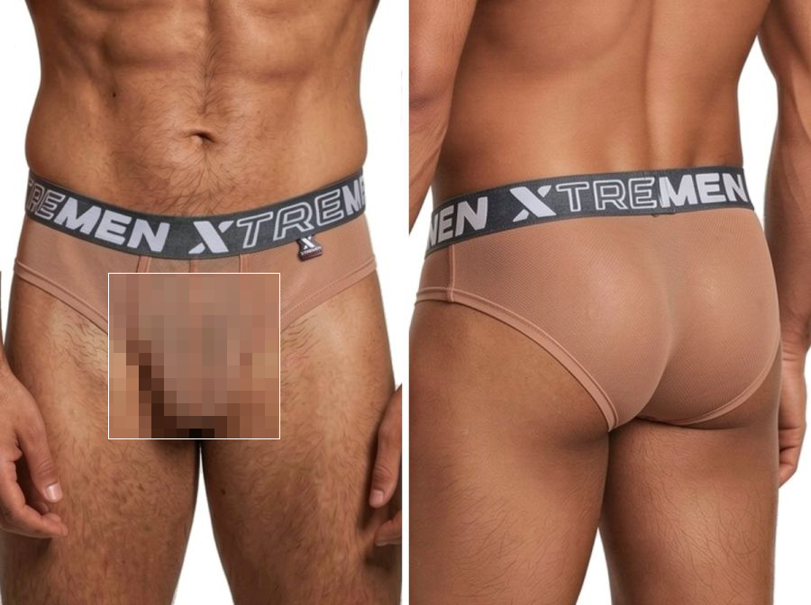 [Xtremen] Microfiber Mesh Briefs Brown (91262)