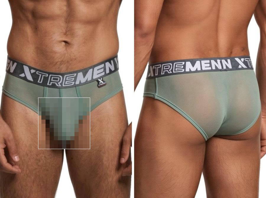 [Xtremen] Microfiber Mesh Briefs Green (91262)