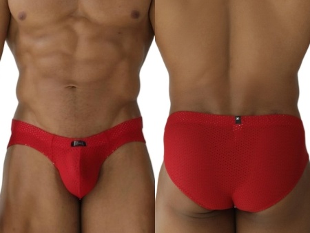 [Xtremen] Microfiber Mesh Briefs Red (91270)