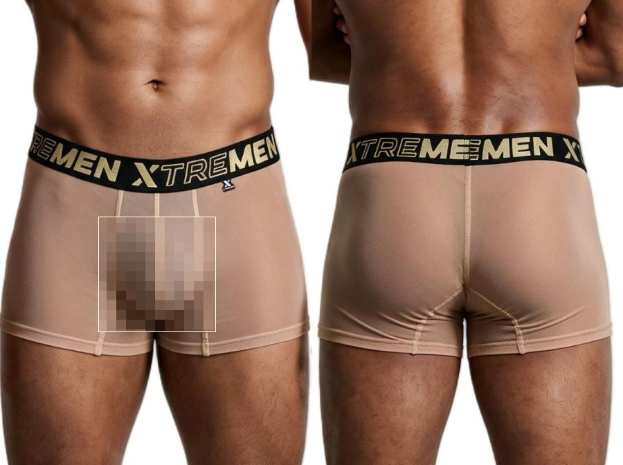 [Xtremen] Microfiber Mesh Boxer Briefs Brown (91277)
