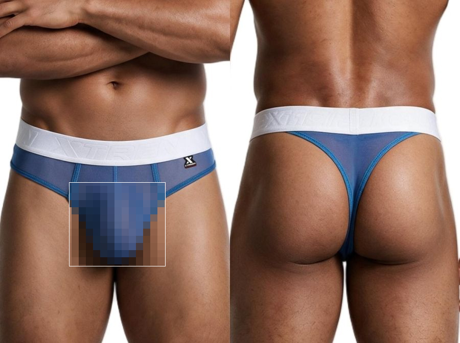 [Xtremen] Microfiber Mesh Thongs Blue (91278)