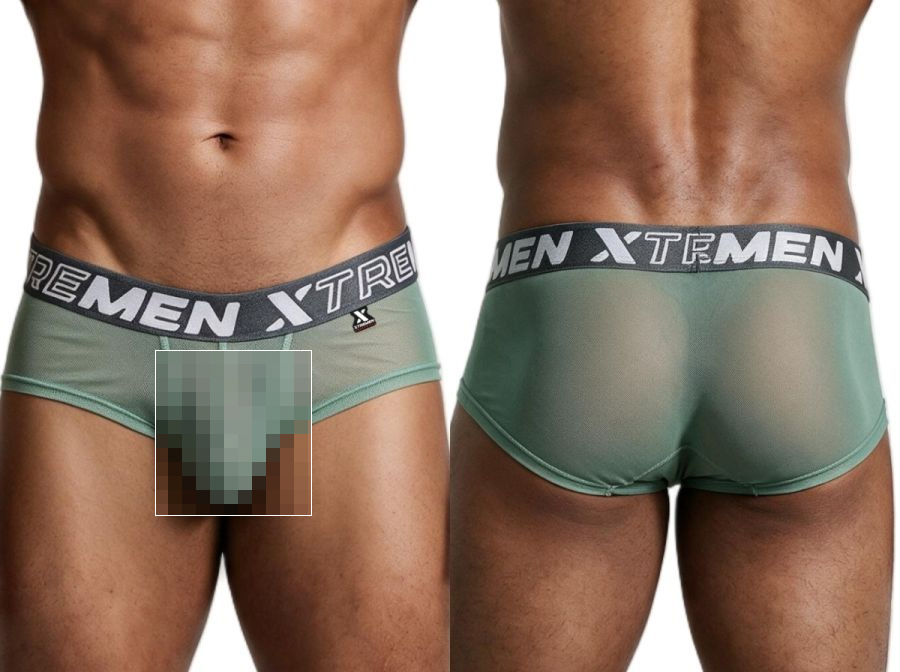 [Xtremen] Microfiber Mesh Briefs Green (91279)