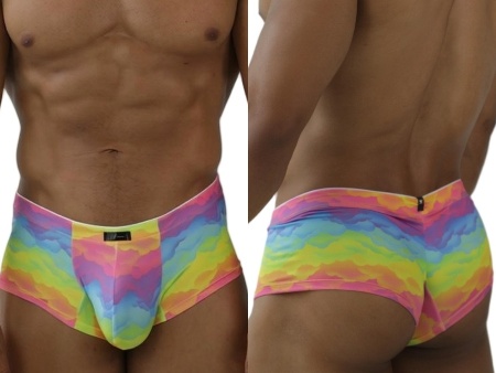 [Xtremen] Rainbow Printed Microfiber Briefs Cloud (91283)