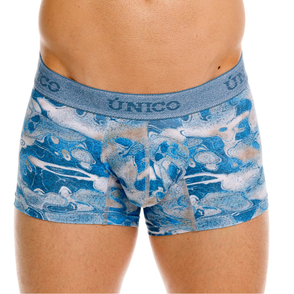 [Mundo Unico] BOXER CORTO SHAPE AZUL 7인치 (26040100111-46)