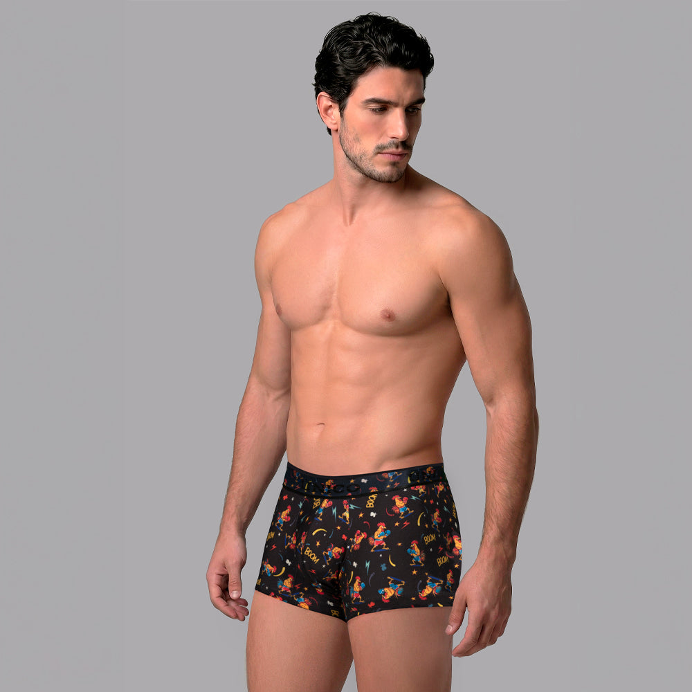 [Mundo Unico] BOXER CORTO COMBATIENTE NEGRO 7인치 (26040100129-99)