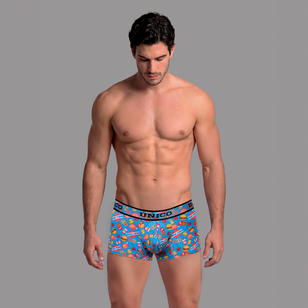 [Mundo Unico] BOXER CORTO FOOD AZUL 7인치 (26040100130-46)